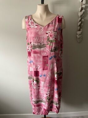 Y2K Vintage Carribean Joe Carribean Vacation Dress Tropical Floral Plus Size 1X